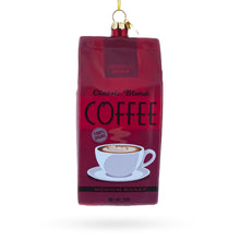 Load image into Gallery viewer, Coffee Bag Glass Christmas Ornament
