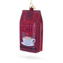 Load image into Gallery viewer, Coffee Bag Glass Christmas Ornament
