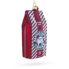 Load image into Gallery viewer, Santa’s Choice Coffee Bag Glass Christmas Ornament
