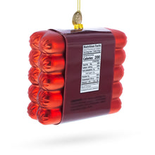 Load image into Gallery viewer, Smoked Bratwurst Box Glass Christmas Ornament