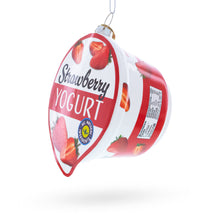 Load image into Gallery viewer, Strawberry Yogurt Glass Christmas Ornament