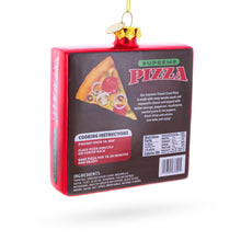 Load image into Gallery viewer, Supreme Pizza Box Glass Christmas Ornament