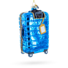 Load image into Gallery viewer, London Landmarks Suitcase Glass Christmas Ornament