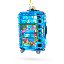 Load image into Gallery viewer, Hawaii Travel Suitcase Glass Christmas Ornament