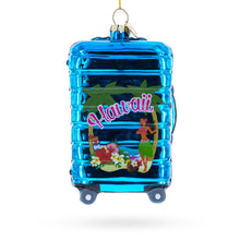 Load image into Gallery viewer, Hawaii Travel Suitcase Glass Christmas Ornament