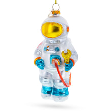 Load image into Gallery viewer, Astronaut with Tool Glass Christmas Ornament