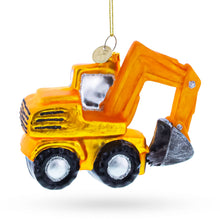 Load image into Gallery viewer, Wheel Excavator Construction Vehicle Glass Christmas Ornament