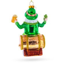 Load image into Gallery viewer, Irish Santa with Shamrock and Beer Glass Christmas Ornament
