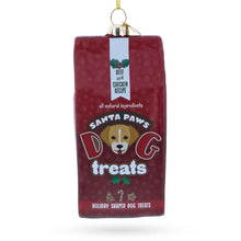 Load image into Gallery viewer, Santa's Dog Treat Pack Glass Christmas Ornament