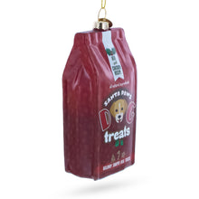 Load image into Gallery viewer, Santa's Dog Treat Pack Glass Christmas Ornament