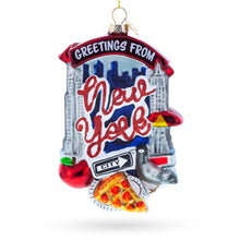 Load image into Gallery viewer, Iconic New York Landmarks Glass Christmas Ornament