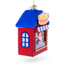 Load image into Gallery viewer, New York Hot Dog Stand with Santa Glass Christmas Ornament