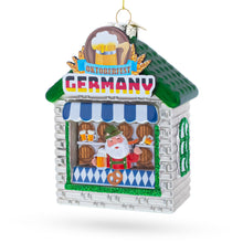 Load image into Gallery viewer, Oktoberfest Santa Beer Stand Glass Christmas Ornament