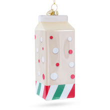 Load image into Gallery viewer, Holiday Eggnog Milk Carton Glass Christmas Ornament