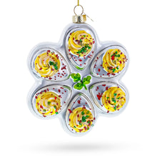 Load image into Gallery viewer, Deviled Egg Platter Glass Christmas Ornament