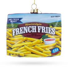 Load image into Gallery viewer, French Fries Frozen Box Glass Christmas Ornament
