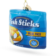 Load image into Gallery viewer, Fish Sticks Frozen Box Glass Christmas Ornament