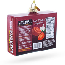 Load image into Gallery viewer, Lasagna Box Glass Christmas Ornament
