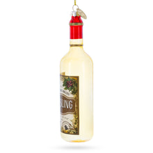 Load image into Gallery viewer, Riesling Wine Bottle Glass Christmas Ornament