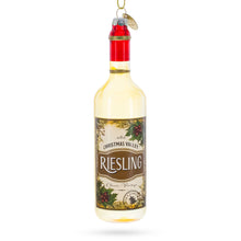 Load image into Gallery viewer, Riesling Wine Bottle Glass Christmas Ornament