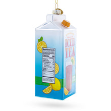 Load image into Gallery viewer, Iced Tea Carton Glass Christmas Ornament