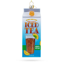 Load image into Gallery viewer, Iced Tea Carton Glass Christmas Ornament
