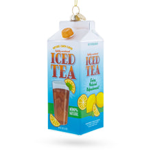 Load image into Gallery viewer, Iced Tea Carton Glass Christmas Ornament