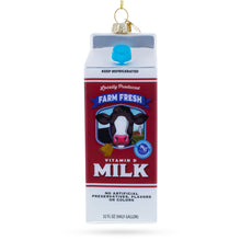 Load image into Gallery viewer, Milk Carton Glass Christmas Ornament