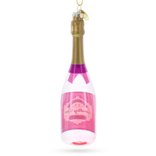 Load image into Gallery viewer, Sparkling Rosé Wine Bottle Glass Christmas Ornament