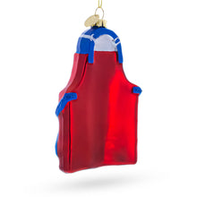 Load image into Gallery viewer, BBQ King of the Grill Apron Glass Christmas Ornament