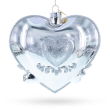 Load image into Gallery viewer, Our First Christmas Romantic Lovebirds Heart Glass Christmas Ornament