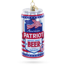 Load image into Gallery viewer, USA Patriot Beer Can Glass Christmas Ornament