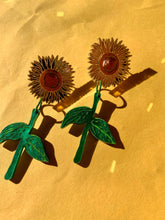 Load image into Gallery viewer, Sunflowers Acrylic Statement Earrings