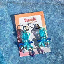 Load image into Gallery viewer, Deep Sea Squid Acrylic Earrings
