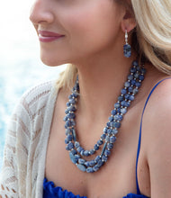 Load image into Gallery viewer, Denim Kyanite Blue Lapis Sterling Silver Strand Necklace