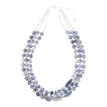 Load image into Gallery viewer, Denim Kyanite Blue Lapis Sterling Silver Strand Necklace
