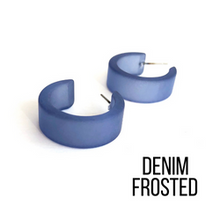 Load image into Gallery viewer, Wide Classic Frosted Hoop Earrings - Clara