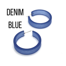 Load image into Gallery viewer, Portland Frosted Lucite Hoop Earrings