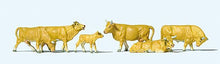 Load image into Gallery viewer, Preiser 10147 HO Scale Cows -- Light Brown pkg(6)