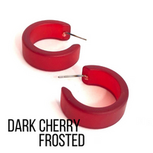 Load image into Gallery viewer, Wide Classic Frosted Hoop Earrings - Clara