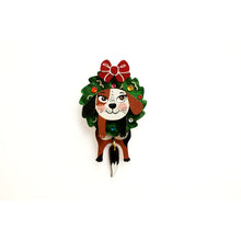 Load image into Gallery viewer, Dog in A Christmas Wreath Button Cover by Laliblue