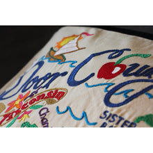 Load image into Gallery viewer, Door County Hand-Embroidered Pillow