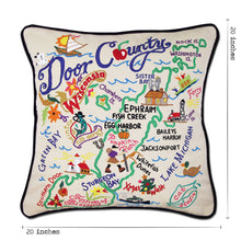 Load image into Gallery viewer, Door County Hand-Embroidered Pillow