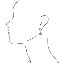 Load image into Gallery viewer, Dreamy Drop Blue Turquoise and Golden Earrings