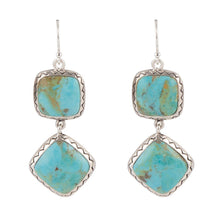 Load image into Gallery viewer, Drop Dead Gorgeous Blue Turquoise Sterling Silver Drop Earrings