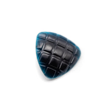 Load image into Gallery viewer, Royal Black Hatched Triangle Stud Earrings