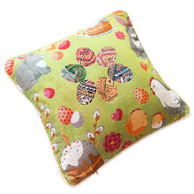 Load image into Gallery viewer, Set of 2 Easter Eggs with Bunny, Chicks and Willow Tree Throw Pillow Covers