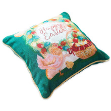 Load image into Gallery viewer, Set of 2 Happy Easter &amp; Easter Eggs Throw Pillow Covers