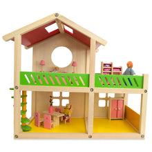 Load image into Gallery viewer, 1 Bedroom Wooden Toy House 18.5 Inches