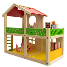 Load image into Gallery viewer, 1 Bedroom Wooden Toy House 18.5 Inches